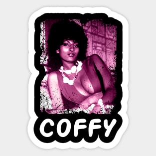Brewing Justice with Coffys Iconic Blaxploitation Hero Tee Sticker